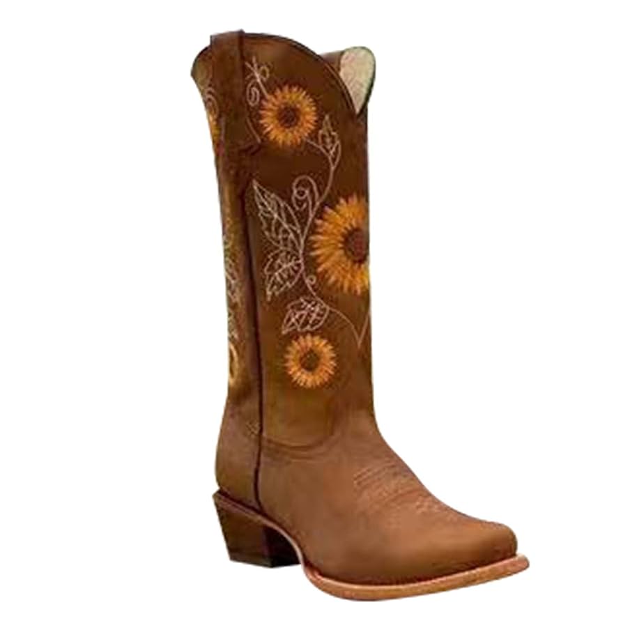 AMERI VINTAGE　LITTLE SQUARE TOE MULE Amazon.com | Cowboy Boots for Women Sunflower Embroidery